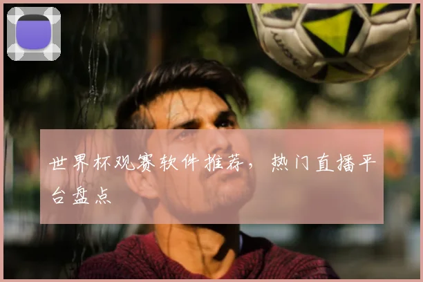 世界杯观赛软件推荐，热门直播平台盘点